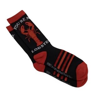 Friends (Pair) Black/Red Lobster Themed Boot Socks-NWOT